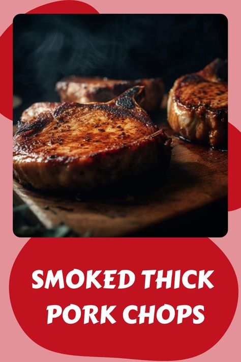 Thick Pork Chop Recipe, Pork Chops Juicy, Thick Pork Chops, Smoked Pork Recipes, Thick Cut Pork Chops, Perfect Pork Chops, Smoked Pork Chops, Bbq Pork Chops, Big Green Egg Recipes