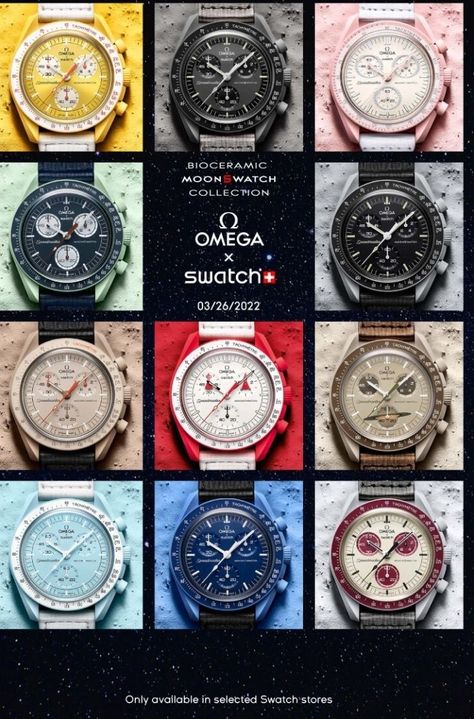 Omega X Swatch: this will be epic 🤯 Mens Watch Brands, Stylish Watches Men, Moon Watch, Trendy Watches, Premium Watches, Swatch Watch, Buy Watches, Stylish Watches, Classic Watches