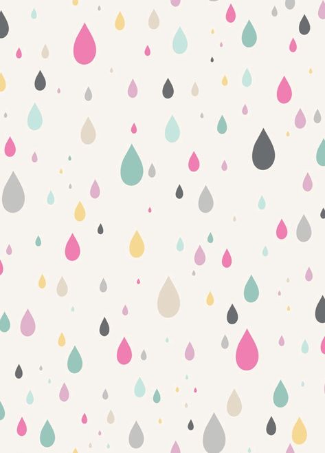 Fancy Icons, Pastel Pattern, Wallpaper Tumblr, 수채화 그림, Wallpapers Iphone, Pretty Patterns, E Card, Pattern Illustration, Rain Drops