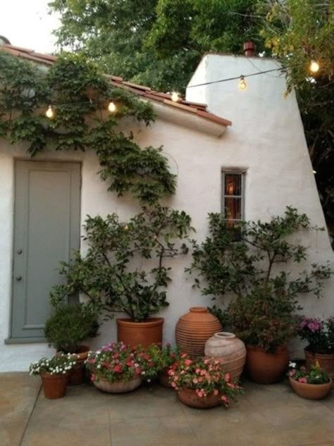 Inspiration for Erin & Ken's Backyard Redesign — Renovation Diary Mediterranean Decor, Have Inspiration, Mediterranean Garden, Spanish Style, Backyards, Home Exterior, Small Garden, Dream Garden, Patio Ideas