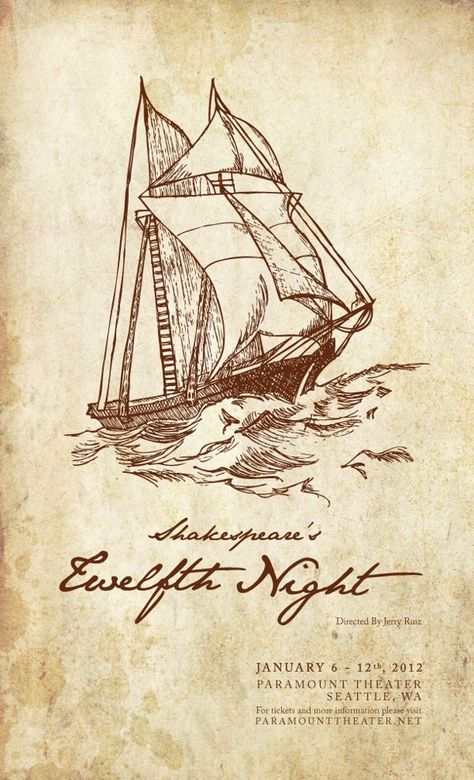 Play Poster, Sea Stories, Paramount Theater, Twelfth Night, Cool Wallpapers Art, Vintage Poster Art, William Shakespeare, Cool Wallpaper, Room Inspo