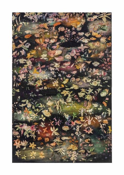 Ross Bleckner, Hot House, Life Paint, Guggenheim Museum, Floral Oil, Modern Artists, Paint Ideas, Landscape Painting, Dark Backgrounds