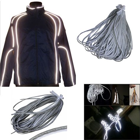 Cheap piping fabric, Buy Quality reflective sew directly from China reflective fabric strips Suppliers: Bright Silver Reflective Sewing Material Piping Fabric Strip Edging Braided Trim 10mm Top Quality Enjoy ✓Free Shipping Worldwide! ✓Limited Time Sale ✓Easy Return. Reflective Fabric Fashion, Light Up Hoodie, Zipper Drawing, Piping Fabric, Reflective Fashion, Reflective Clothes, Reflective Sign, Reflective Fabric, Sci Fi Fashion