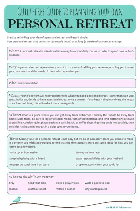 Take time for a personal retreat to rejuvenate your spirit. These 6 tips and the free guide will give you retreat ideas & help you plan one without guilt. Spiritual retreat. Time with God for women. Download the FREE GUIDE. Self Retreat Ideas, Christian Retreat, Spiritual Retreats, Healing Retreats, Women's Retreat, Personal Retreat, Ideas For Teachers, Retreat Ideas, Spiritual Retreat