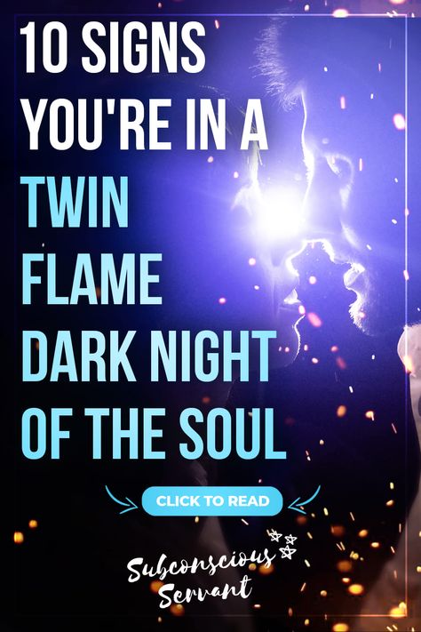 The 10 signs of a twin flame dark night of the soul. via @subconsciousservant Twin Flame Explanation, Twin Flame Dark Night Of The Soul, Twin Flame Vs Soul Mate Vs Karmic, Dark Night Of The Soul Twin Flame, Dark Night Of The Soul Symptoms, False Twin Flame Signs, Twin Souls Signs, Ego Vs Soul, Flames Meaning