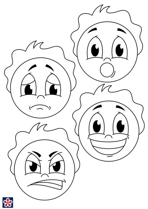 These emotion faces are easy to print and use to talk about our feelings with students and how faces can often represent our emotional state. Emotions Preschool, Worksheets For Preschoolers, Feelings Activities, Emotion Faces, Emotion Chart, Happy Emotions, Funny Emoji Faces, Barometer, Cute Coloring Pages