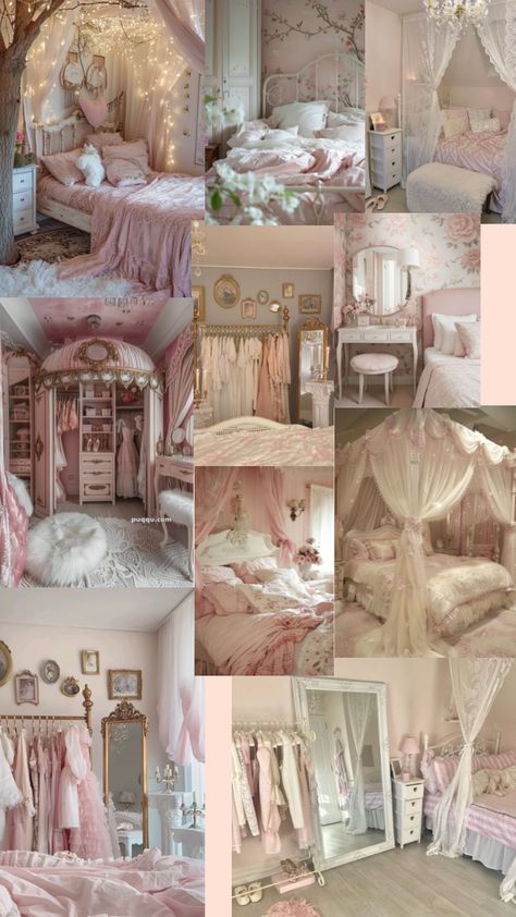 #bedroom #bedroominspo #bedroomdecor #coquette #pink #aesthetic # Room Decor Soft Aesthetic, Soft Pink Aesthetic Bedroom, Coquette Pink Bedroom, Vintage Coquette Room Aesthetic, Pink And Tan Bedroom Ideas, Pink Room Asthetics, Coquette Style Room, Girly Antique Bedroom, Pink Coquette Room Aesthetic