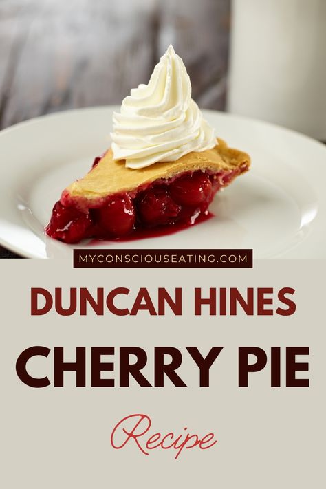 Cherry pie with a golden crust Duncan Hines Cherry Pie Recipe, Cherry Pie Crust, Christmas Desert Recipes, Pumpkin Healthy, Christmas Desert, Easy Desert, Best Desert, Cherry Pie Recipe, Deserts Easy