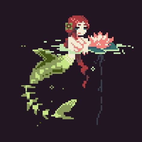 Pixel Art Mermaid, Pixel Mermaid, Mermaid Man, Cool Pixel Art, The Poison, Helpful Tips, Pixel Art, Needlework, Art Projects