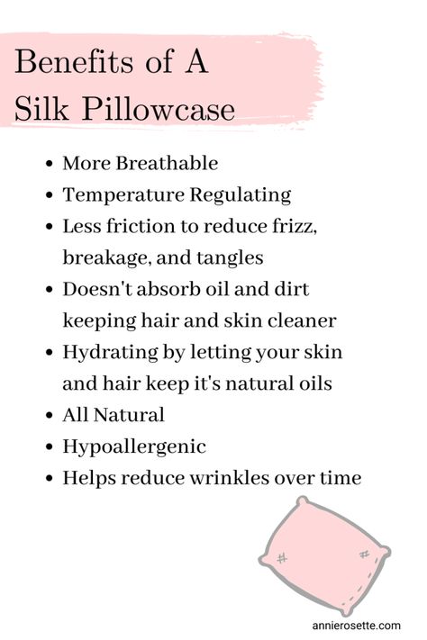 Why You Need a Silk Pillowcase: The Benefits - Annie Rosette Silk Pillow Case Benefits, Satin Pillow Case Benefits, Silk Vs Satin Pillowcase, Benefits Of Satin Scrunchies, Benefits Of Silk Pillowcase, Satin Silk Pillowcase, Silk For Hair, Satin Bonnet Benefits, Satin Pillowcase Benefits Of