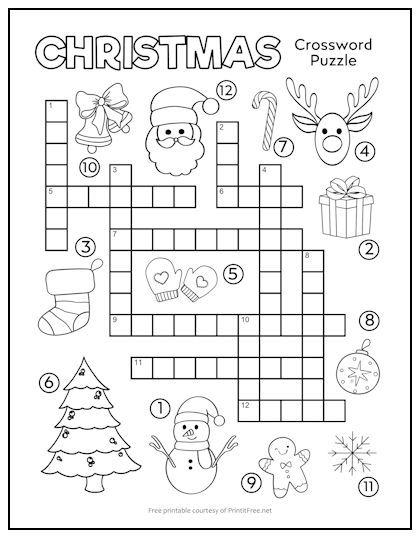 Help kids celebrate Christmas with this free printable crossword puzzle. Our crosswords provide spelling and language practice – and when they’re done, it doubles as a coloring sheet! Christmas Crosswords Free Printable, Christmas Tasks For Kids, Christmas Crossword Free Printable, Christmas Games Printable Free, Christmas Crossword Puzzles For Kids, Christmas Crosswords, Christmas Puzzles For Kids, Christmas Escape Room For Kids, Christmas Activities For Kids Printable