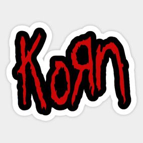 Korn Sticker, Band Stickers Printable, Journal Design Cover, Korn Logo, Korn Band, Metal Stickers, Sweet Logo, Rock Band Logos, Guitar Stickers