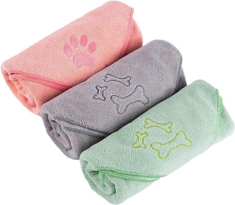 Amazon.com: Microfiber Dog Towel, 3 Pack Large Pet Bath Towels 40″ x 20″, Quick Fast Drying Super Absorbent Lightweight Cat and Puppy Shower Essentials : Pet Supplies Cat And Puppy, Dog Skin Care, Dog Towel, Cat Towel, Cold Weather Dogs, Shower Essentials, Dog Walking Business, Pet Playpen, Puppy Accessories