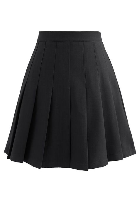 Black Uniform Skirt, Dark Acedima Outfits, Black Skirt Uniform, Black Uniform Outfits, Black Skirt Aesthetic, Black School Skirt, Black Skirt Pleated, Pleated Black Skirt, Formal Skirts