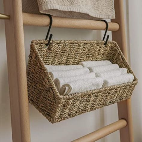 Wicker Storage Trunk, Wall Basket Storage, Paper Face, Woven Wall Baskets, Baskets For Storage, Seagrass Baskets, Baskets For Shelves, Small Indoor Plants, Bathroom Basket Storage