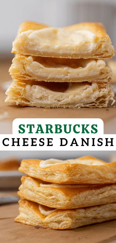 These easy Starbucks cheese danish copycat recipes are simple and are made with only a handful of ingredients. Cream Cheese Danish With Crescent Rolls Simple Easy Recipes, Cream Cheese Pastries Recipes, Pastries With Cream Cheese, Cream Cheese Croissant Danish, Baking Puff Pastry Easy Recipes, Cream Cheese Danishes Puff Pastry, Essen, Croissant Cheese Danish, Starbucks Puff Pastry