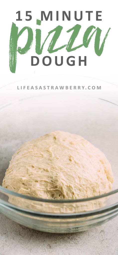 Fast Pizza Dough, Pizza Dough Recipe Quick, Easy Pizza Dough Recipe, Strawberry Pizza, Vegan Pizza Dough, Quick Pizza Dough, No Yeast Pizza Dough, Fast Pizza, Spicy Pizza