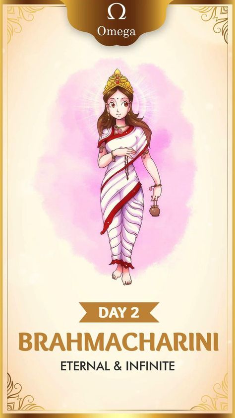 Day 2 Navarathri, 2 Day Of Navratri, Navratri Day 2 Video, Navratri 2 Day Devi, Brahmacharini Mata Day 2, 3 October Navratri 2024, Bhramacharini Devi Images, 9 Days Of Navaratri Durga Roop, Navratri Day 2 Goddess Brahmacharini