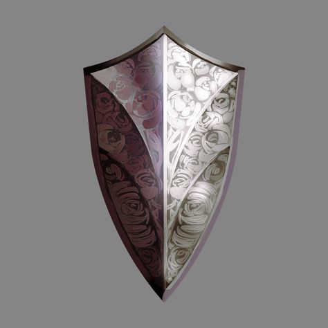 Rosebud　/　Dark Souls 2′s Shield Design Contest Dnd Shield Design, Shield Tattoo, Dark Souls 2, Medieval Shields, Armor Tattoo, From Software, Heroic Fantasy, Fantasy Armor, Shield Design