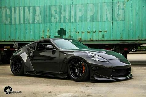 Widebody 370Z Nissan 370z Black, Gtr Skyline, Nissan Z Cars, Slammed Cars, R35 Gtr, Nissan Z, Nissan Cars, Rc Autos, Mitsubishi Lancer Evolution