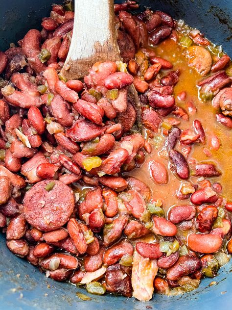 Red Beans And Sausage Recipe, Creole Red Beans And Rice Recipe, Popeyes Red Beans And Rice Recipe, Louisiana Red Beans And Rice, Louisiana Red Beans, New Orleans Red Beans, Ham Hocks And Beans, Pressure Cooker Beans, Red Bean And Rice Recipe