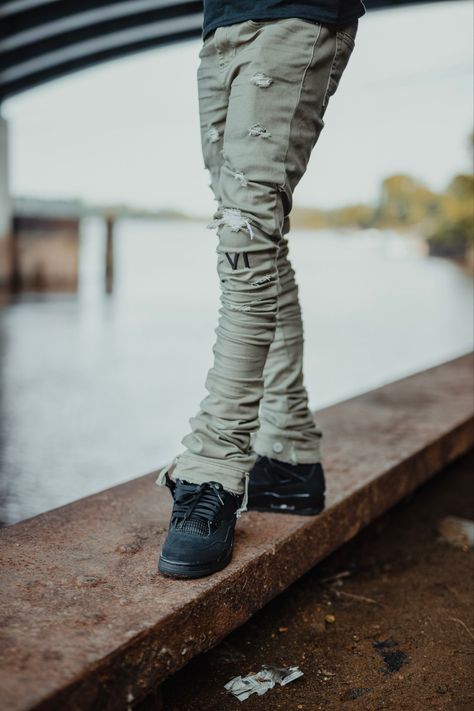 Stacked Jeans 
Denim 
Street Fashion 
Jeans Stack Jeans Men, Stacked Pants Outfit Men, Stacked Jeans Outfit, Stacked Jeans Outfit Men, Khaki Jeans Outfit, Stacked Jeans Men, Khaki Pants Outfit Men, Customized Pants, Stack Jeans