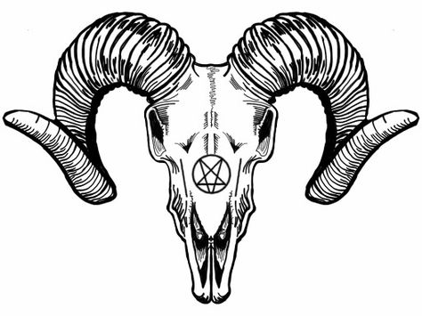 Aries ram head skull pentagram tattoo idea Pentagram Tattoo, Sheep Skull, Ram Tattoo, Goat Skull, Ram Skull, Aries Tattoo, Animal Skull, Spooky Tattoos, Drawing Heads