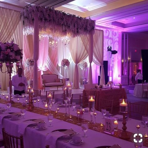 Fairytail Quince Theme, Quinceanera Set Up Ideas, Sweet 16 Set Up, Elegant Theme Party Ideas, Quince Set Up, Sweet 16 Venues, Elegant Party Themes, Elegant Sweet 16, Purple Sweet 16