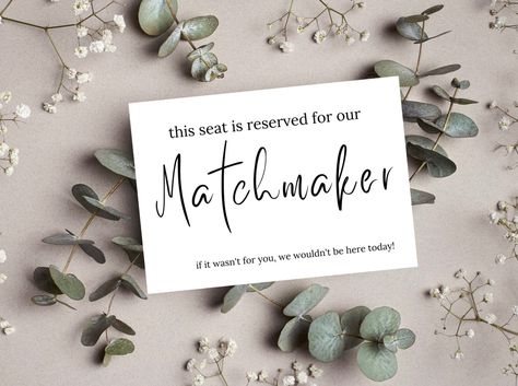 Matchmaker Wedding Chair Sign, Matchmaker Wedding Chair, Matchmaker Wedding, Wedding Chair Signs, Wedding Printable, Reserved Signs, Wedding Chair, Wedding Mood Board, Wedding Chairs