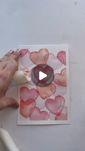 Winsor & Newton on Instagram: "Save and try out this love heart tutorial by artist @manajoypaperco 👇 using our Cotman Watercolour Studio Set of 45 Half Pan 

Step 1: Dip the cookie cutter in the paint or use your brush to spread the paint on the cutter

Step 2: Rinse your brush and use clean brush to paint inside the heart

♥️ Make sure the first hearts are completely dry

Step 3: Stamp a little darker pink paint

Step 4: After the second hearts are dry, add yellow to the darker pink and make peach colour hearts

♥️ Make sure you leave white spaces on the hearts

♥️ before you take off the tape, make sure the paint is completely dry

#painttutorial #watercolourartist #watercolor #watercolour #hearts #watercolourtutorial #paintstepbystep #heartdrawing" Pottery Engobe, Watercolour Hearts, Watercolour Heart, Card Maps, Diy Large Wall Art, Heart Tutorial, Dyi Art, White Spaces, Water Coloring