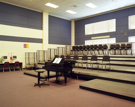 Choir room Choir Room, Choir Teacher, High School Choir, Band Room, High School Music, Teacher Aesthetic, School Places, Choir Director, Classroom Decor High School