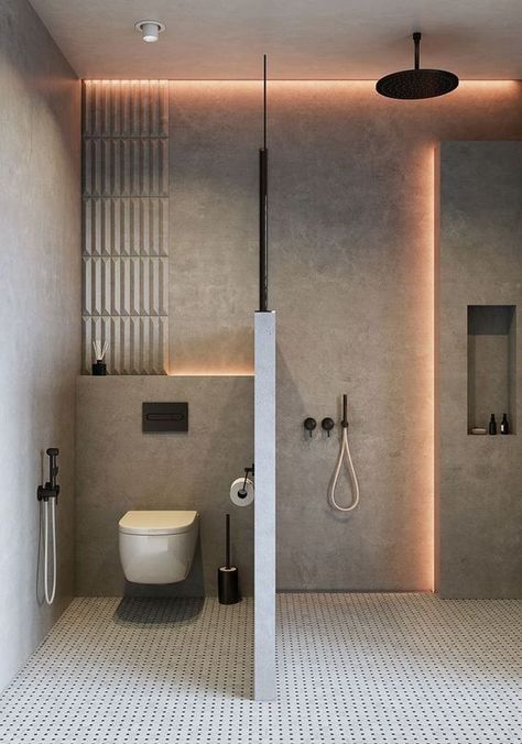 Bathroom Inspiration Modern, Bad Inspiration, Bathroom Inspiration Decor, Trendy Bathroom, Budget Bathroom, Bad Design, Minimalist Bathroom, Decor Minimalist, Inspired Living