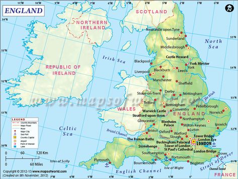 #England #map showing the part of the #UK bordered by Scotland and Wales. Map Of England, Map Of Great Britain, British Holidays, Coventry England, Map Of Britain, England Aesthetic, England Map, York Minster, London Map