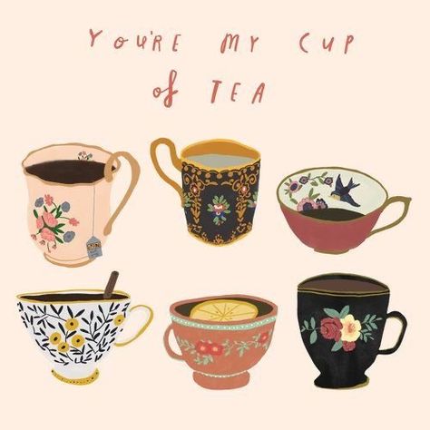 Book Design Graphique, Esperanza Mia, Honeymoon Avenue, Illustration Design Graphique, Tea Station, Illustration Simple, Alphonse Mucha, My Cup Of Tea, Aesthetic Pastel