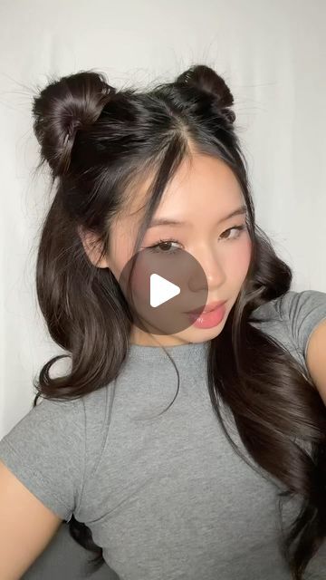 Bunny Hairstyle Hair Buns, Bear Ears Hairstyle, Coquette Camera, Bunny Hairstyle, Hairstyles Instagram, Interesting Hair, Side Bun Hairstyles, Bunny Hair, Blonde Hairstyle