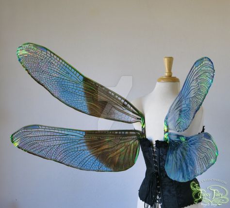 Fly Costume, Iridescent Fairy Wings, Iridescent Fairy, Ooak Fairy, Dragonfly Wings, Fairy Aesthetic, Wings Costume, Fairy Costume, Fairy Wings