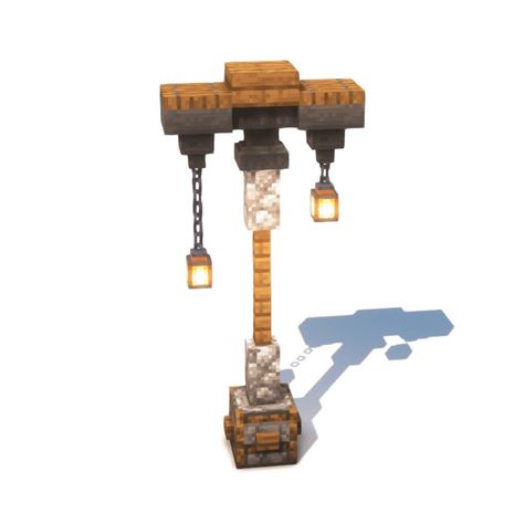 Elandorr’s Lantern Lampost Minecraft, Minecraft Medieval Decorations, Minecraft Light Ideas, Minecraft Lantern, Minecraft Chandelier, Minecraft Pasta, Minecraft Beach, Minecraft Rooms, Minecraft Concept