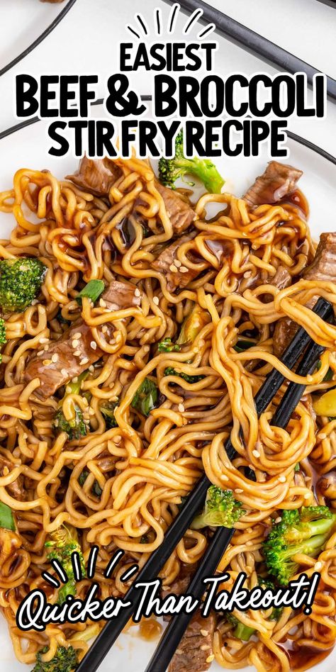 Beef Ramen Stir Fry, Beef Ramen Noodle Recipes, Steak Stirfry Recipes, Beef Broccoli Stir Fry, Ramen Dinner, Beef Ramen, Steak And Broccoli, Easy Beef And Broccoli, Ramen Recipes Easy