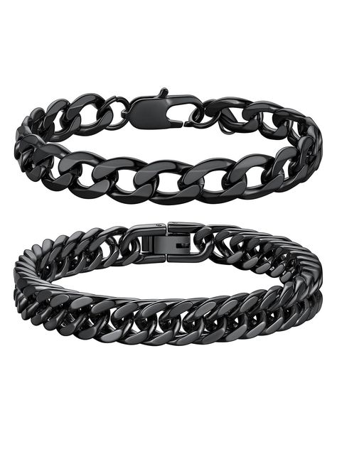 Stainless steel bracelets for men and women, available in a set of 2 or 3. Choose from Cuban or rope link chain styles. 

 #mensjewelry #womensjewelry #stainlesssteel #bracelets #chainbracelets #cubanlinkbracelet https://whispers-in-the-wind.com/discover-the-latest-mens-accessory-trends-for-2024/?2pcs3pcs-stainless-steel-bracelets-for-men-women-cubanrope-link-chain-bracelets-set-74829-inch-hand-chain-length Mens Accessories Bracelet, Trendy Mens Haircuts, Bracelets Chain, Mens Chain Bracelet, Stainless Bracelet, Chain For Men, Silver Bracelets For Women, Wrist Jewelry, Mens Bracelet Silver