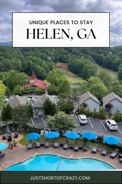 So many options of places to stay in Helen, GA, but if you're looking for something a bit different and unique we have three great ideas! Helen Georgia, Helen Ga, Unique Places, Looking For Something, Great Ideas, Hotels Room, Best Hotels, Travel Fun, Travel Destinations