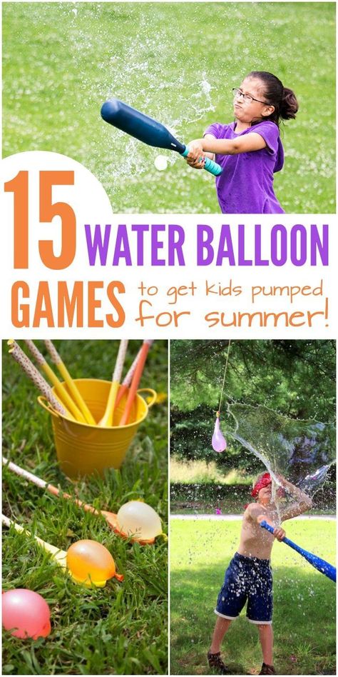 Nothing says summer like a big bucket full of water balloons. Who doesn’t love a good water balloon fight? But if you’re looking for ways to up the ante when it comes to soaking your friends and family this summer, you have to check out these 15 fun water balloon games! They’ll get you and your kids pumped for the start of summer, guaranteed! Balloon Activities, Backyard Water Games, Balloon Games For Kids, Fun Water Games, Water Balloon Games, Outdoor Water Games, Balloon Games, Outside Games, Big Bucket