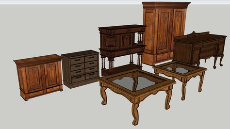 mobilyalar - 3D Warehouse Filipino House, Columns Decor, Ware House, Victorian Desk, Suite Room, Study Table Designs, Bakery Kitchen, Interior Design Sketch, Resort Design