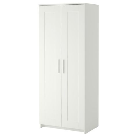 BRIMNES Wardrobe with 2 doors, white, 30 3/4x74 3/4". Of course your home should be a safe place for the entire family. That’s why a safety fitting is included so that you can attach the wardrobe to the wall. Ikea Brimnes Wardrobe, Brimnes Wardrobe, Corner Wardrobe, Open Wardrobe, Sliding Wardrobe Doors, Pax Wardrobe, Armoires & Wardrobes, Bedroom Armoire, Clothes Rail