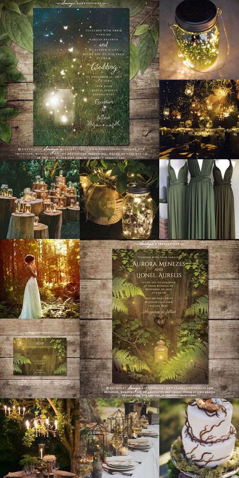 Enchanted Wedding Ideas, Rustic Enchanted Wedding Theme, Mystical Forest Wedding Theme, Twilight Wedding Decorations, Forest Wonderland Wedding, Garden Fairy Wedding Theme, Woodland Theme Wedding Dress, Wedding Dress Forest Enchanted, Elves Wedding Theme