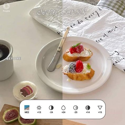 Food Preset Iphone, Photo Edit Recipes Iphone, Foodie Aesthetic Filter, Iphone Edit, Filter Foodie, Easy Video Editing, Editing Presets, Foodie Filter, Vsco Tutorial