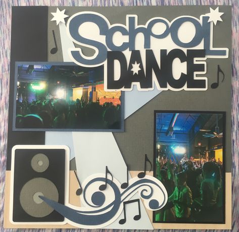 School Dance Scrapbook Layouts, Dance Scrapbook, Father Daughter Dance Scrapbook Layout, Dance Scrapbook Ideas, Dance Scrapbook Layouts, Scrapbooking Dance, Middle School Dance, Prom Dance, Social Dance