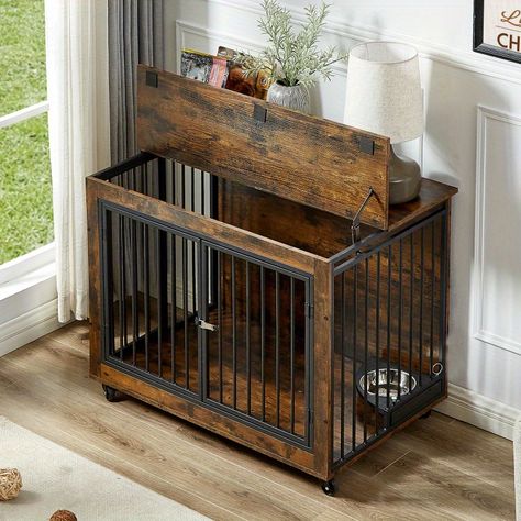 Faster shipping. Better service Dog Crate Side Table, Pet Crate Furniture, Extra Large Dog Crate, Crate Side Table, Dog Crate End Table, Furniture Style Dog Crate, Crate End Tables, Raised Dog Feeder, Wooden Dog Crate