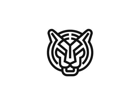 Tiger  by Nina Megrelidze https://dribbble.com/shots/2436263-Tiger #zeeenapp Logo Typo, Gfx Design, Logo Animal, Logo Face, Golden Tiger, Tiger Logo, Logo Luxury, Graphic Design Blog, Lion Logo