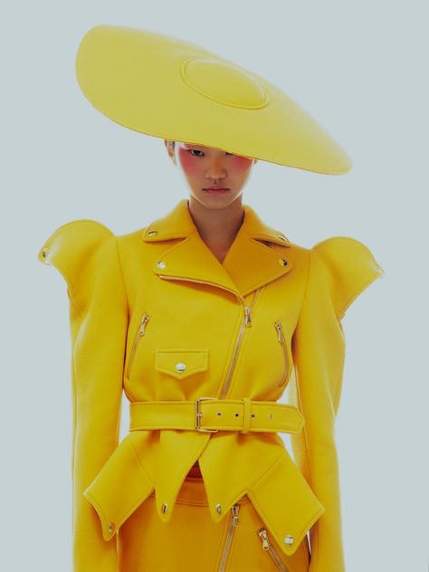 Lailai Qu InStyle Germany Retro Fashion Editorial | Fashion Gone Rogue Colorful Fashion Editorial, Fashion Photoshoot Editorial, Spotlight Photography, Germany Fashion, Pop Art Fashion, Fashion Director, Yellow Clothes, Bright Fashion, Yellow Outfit