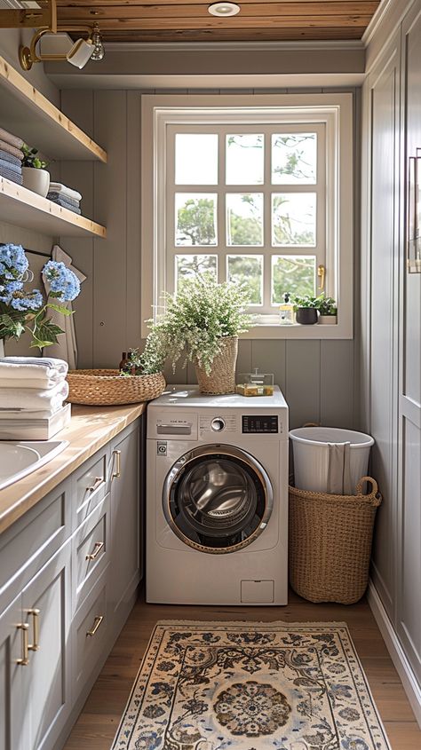 Transform your laundry space with these 44 stunning laundry room ideas to inspire you! From clever storage solutions to stylish design tips, discover how to make your laundry room both functional and beautiful. 🧺✨ #LaundryRoom Chic Laundry Room Ideas, Best Laundry Room Ideas, Chic Laundry Room, Apartment Laundry Room, Laundry Quotes, Laundry Room Pantry, Small Utility Room, Blue Laundry Rooms, Laundry Room/mud Room